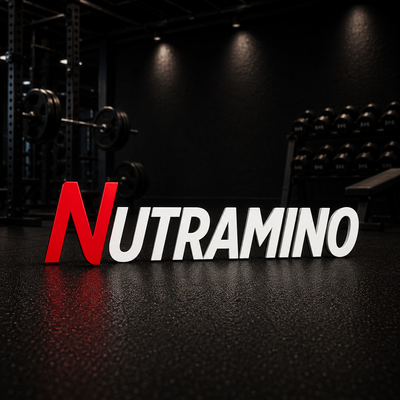 Nutramino logo – sports nutrition and protein snacks brand UK