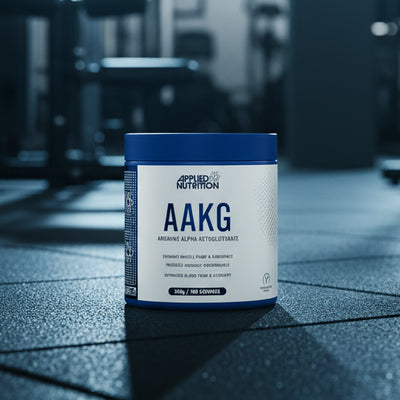 Applied Nutrition AAKG – 300g Tub in gym setting