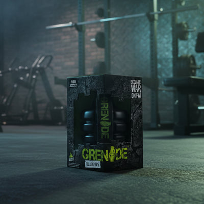 Grenade supplement box in a gym setting