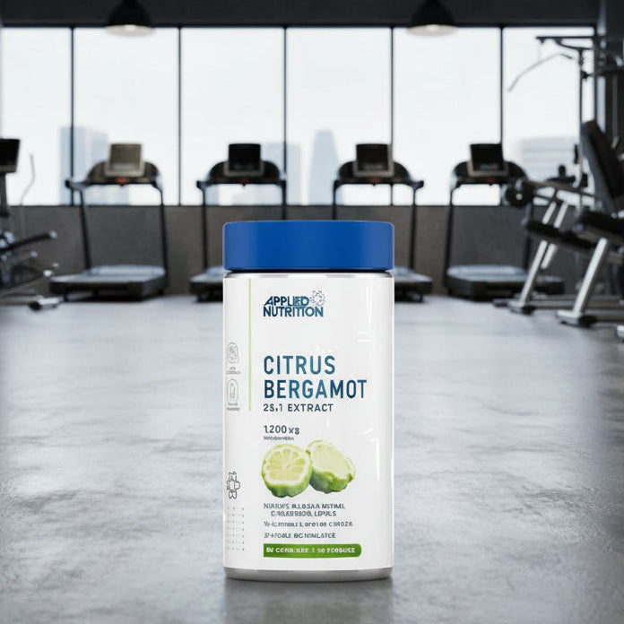 Applied Nutrition Citrus Bergamot bottle on a gym background