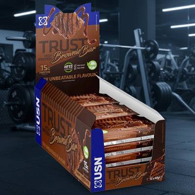 USN Trust Vegan Protein Brownies – 12-Bar Case (60g)