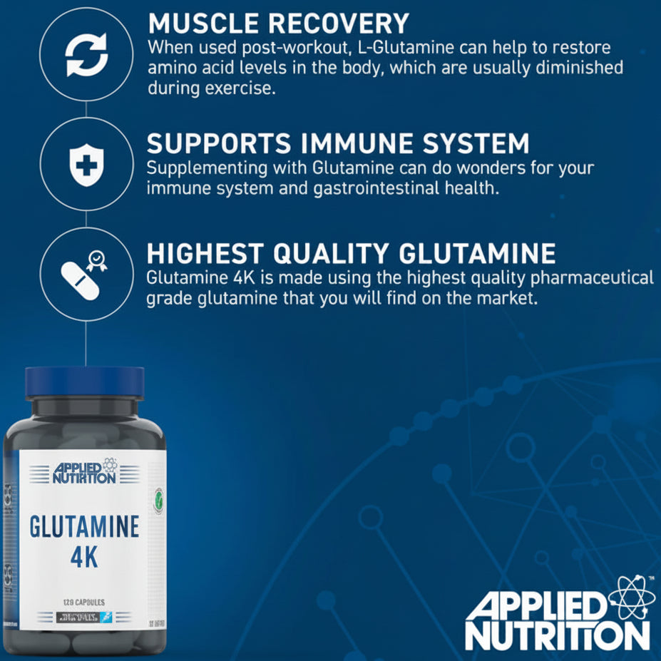 Applied Nutrition Glutamine 4K 120 Caps Glutamine Supplement