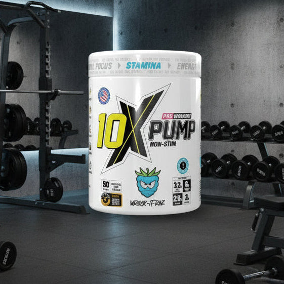 Athletic PUMP Pre-Workout – 10-Tub Case (600g) - Wreck It Raz