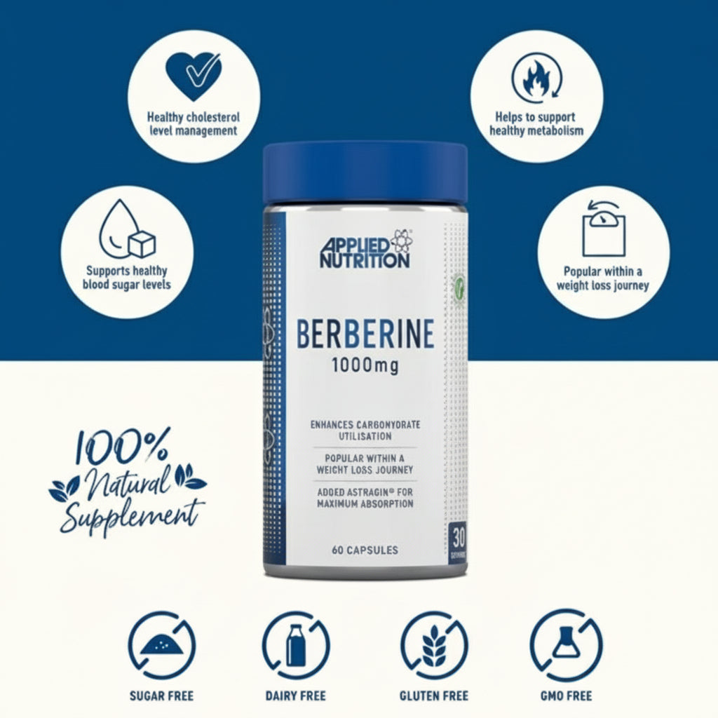 Applied Nutrition Berberine Capsules – 60-Cap Bottle