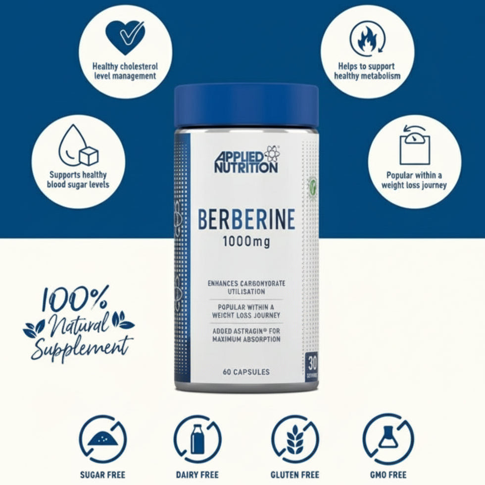 Applied Nutrition Berberine Capsules – 60-Cap Bottle