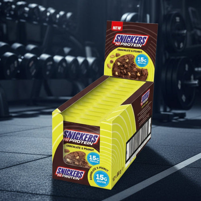 Snickers Protein Cookies – 12-Cookie Case (60g) - Chocolate & Peanut