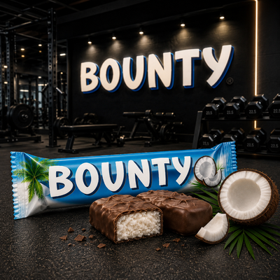Bounty logo – coconut chocolate and protein snack brand by Mars UK