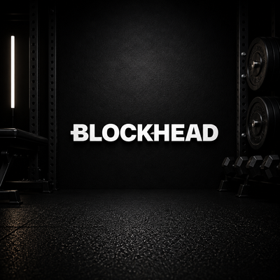 Blockhead logo – high-stimulant pre-workout and performance supplements brand UK