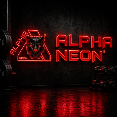 Alpha Neon logo – high-performance pre-workout and supplements brand UK