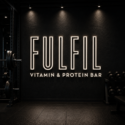 Fulfil logo – vitamin-enriched high-protein snack bar brand UK