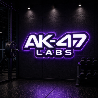 AK-47 Labs logo – high-performance pre-workout and sports supplements brand UK
