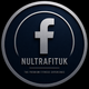 A circular dark navy and silver logo featuring a stylized lowercase 'f' centered inside a ring, with the text 'NULTRAFITUK' and smaller text 'THE PREMIUM FITNESS EXPERIENCE' on a black background.