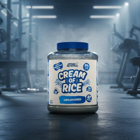 Applied Nutrition Cream Of Rice Unflavoured on a gym floor