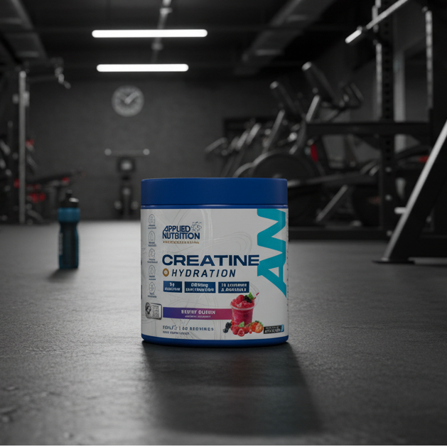 Applied Nutrition Creatine + Hydration Berry Slush flavour on a gym floor