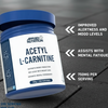 Applied Nutrition Acetyl L-Carnitine supplement container on a dark surface