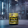 TNT Nuclear supplement container in a gym setting