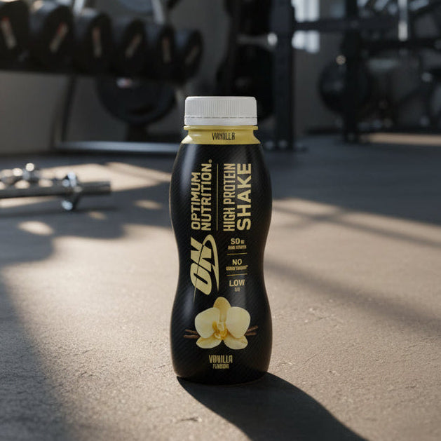 Optimum Nutrition High-Protein Low-Fat Shakes – 12-Bottle Case (500ml) - Vanilla