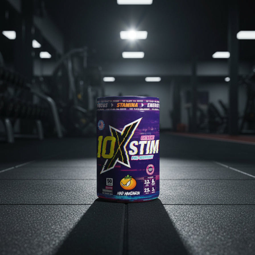 10X Athletic STIM Pre-Workout – 600g Tub - Mad Mandarin