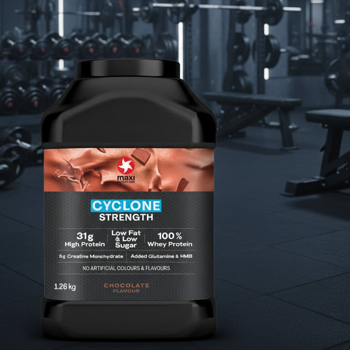 Maxinutrition Cyclone Strength – 1.26kg Tub - Chocolate