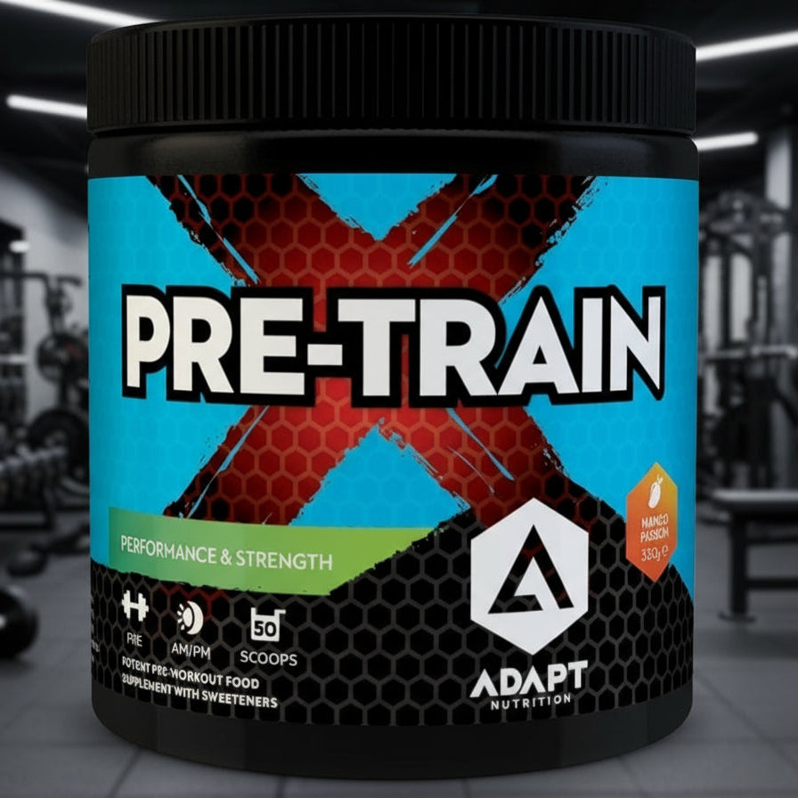Adapt Nutrition PreTRAIN X Pre-Workout – 350g Tub - Mango Passion