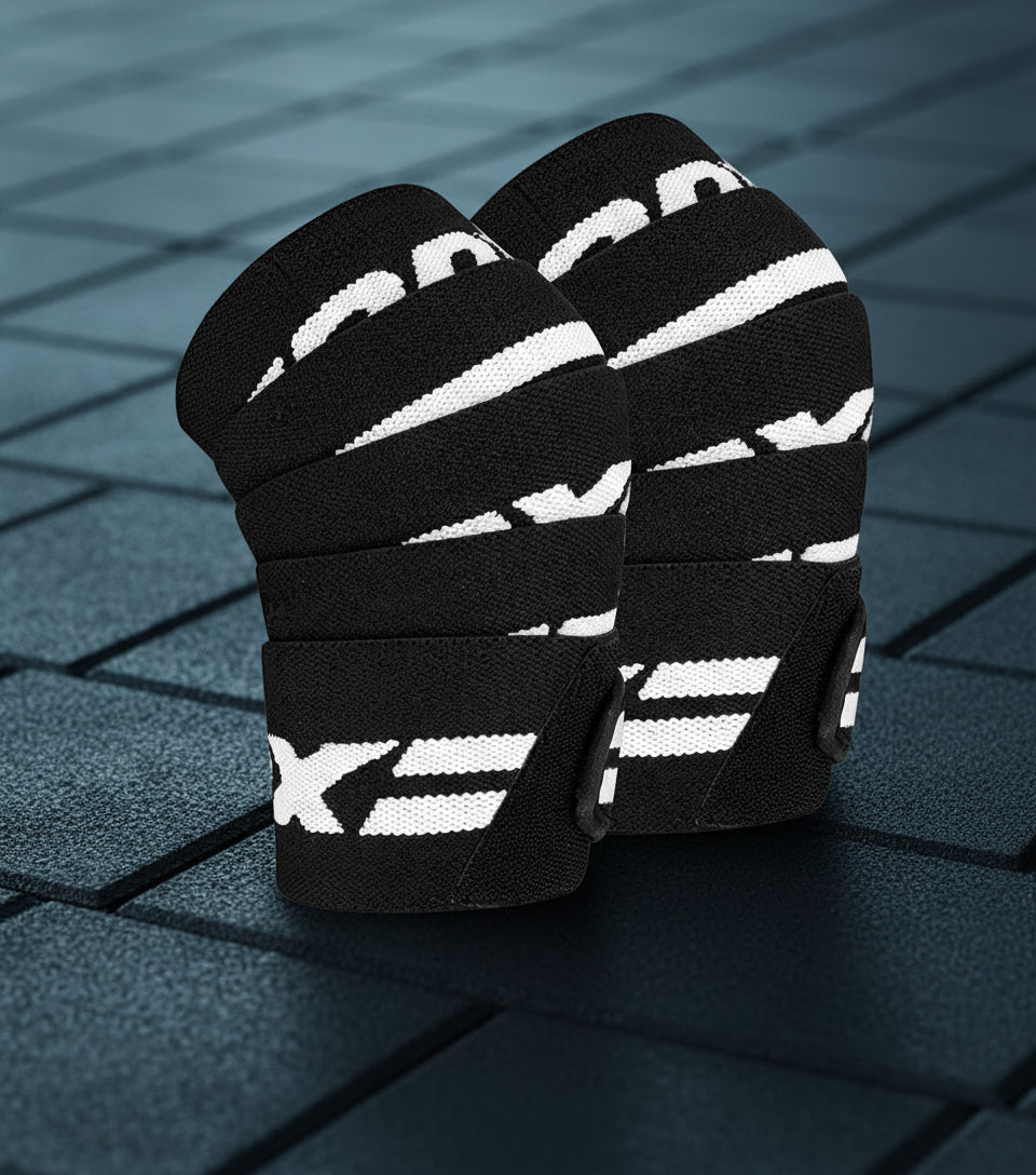 RDX Gym Knee Wraps - K1 - White/Black