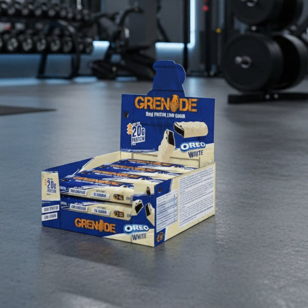 Grenade Protein Bars – 12-Bar Case (60g) - Oreo White