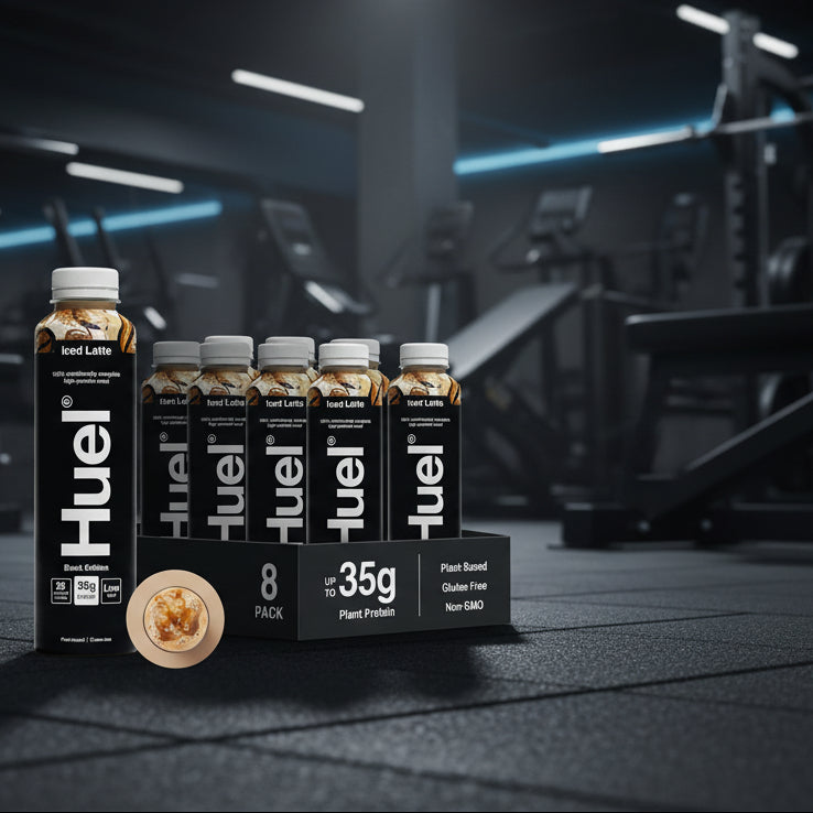 Huel Black Edition Ready-To-Drink – Plant-Based Meal – 8-Bottle Case (500ml) - Iced Latte