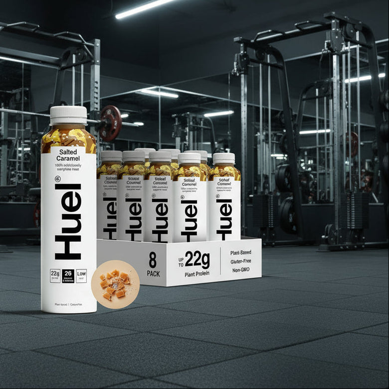 Huel Ready-To-Drink Plant-Based Meal – 8-Bottle Case (500ml) - Salted Caramel