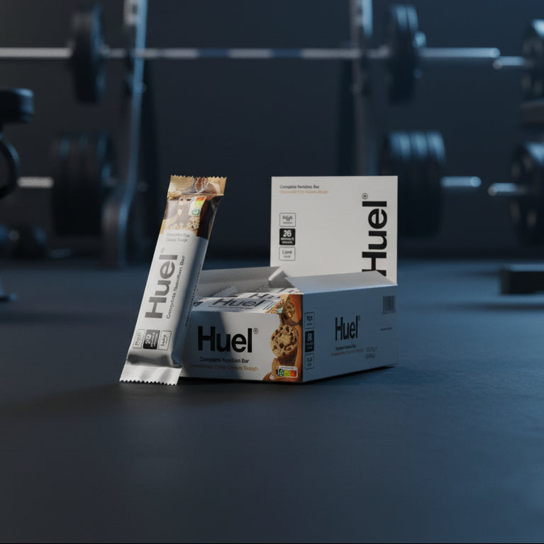 Huel Complete Nutrition High-Protein Bars – Plant-Based – 12-Bar Case (55g) - Chocolate Cookie Dough