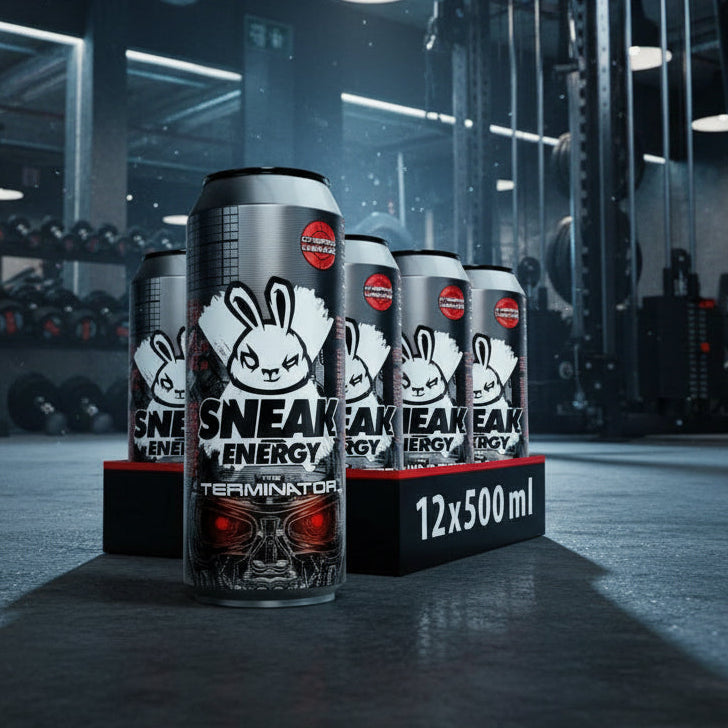SNEAK Energy Drink – Zero Sugar Natural Caffeine – 12-Can Case (500ml) - Cherry Limeade