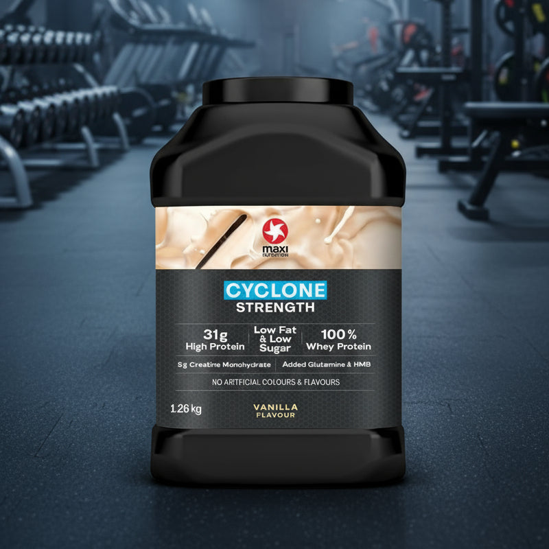 Maxinutrition Cyclone Strength – 1.26kg Tub - Vanilla