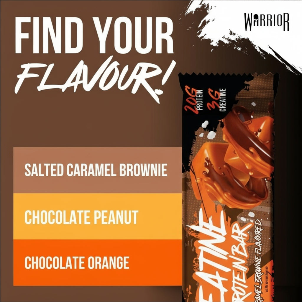 Warrior Creatine & Protein Bars – 12-Bar Case (75g)