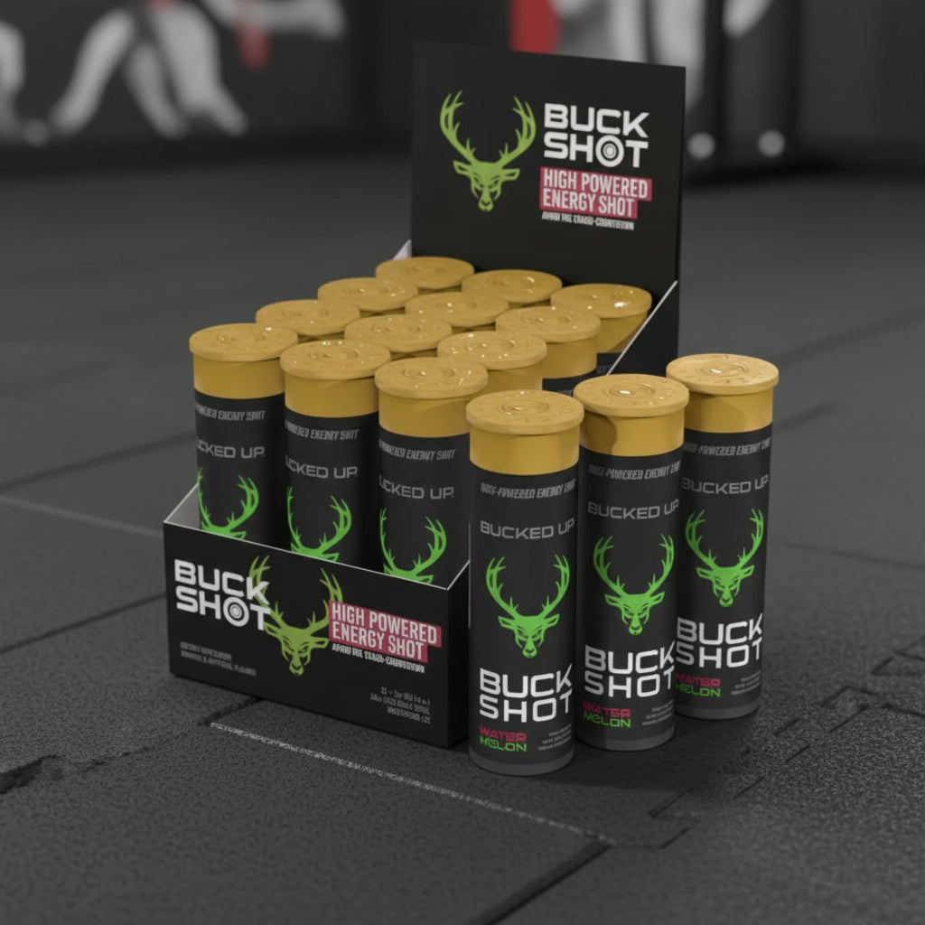 Bucked Up Buck Shot – 12-Bottle Case (59ml) - Watermelon