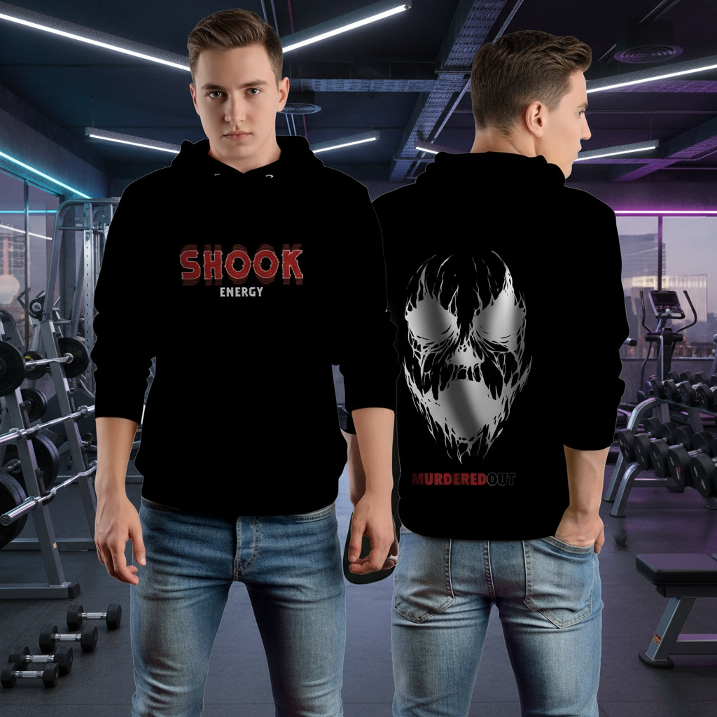 Murdered Out Shook Hoodie - Black