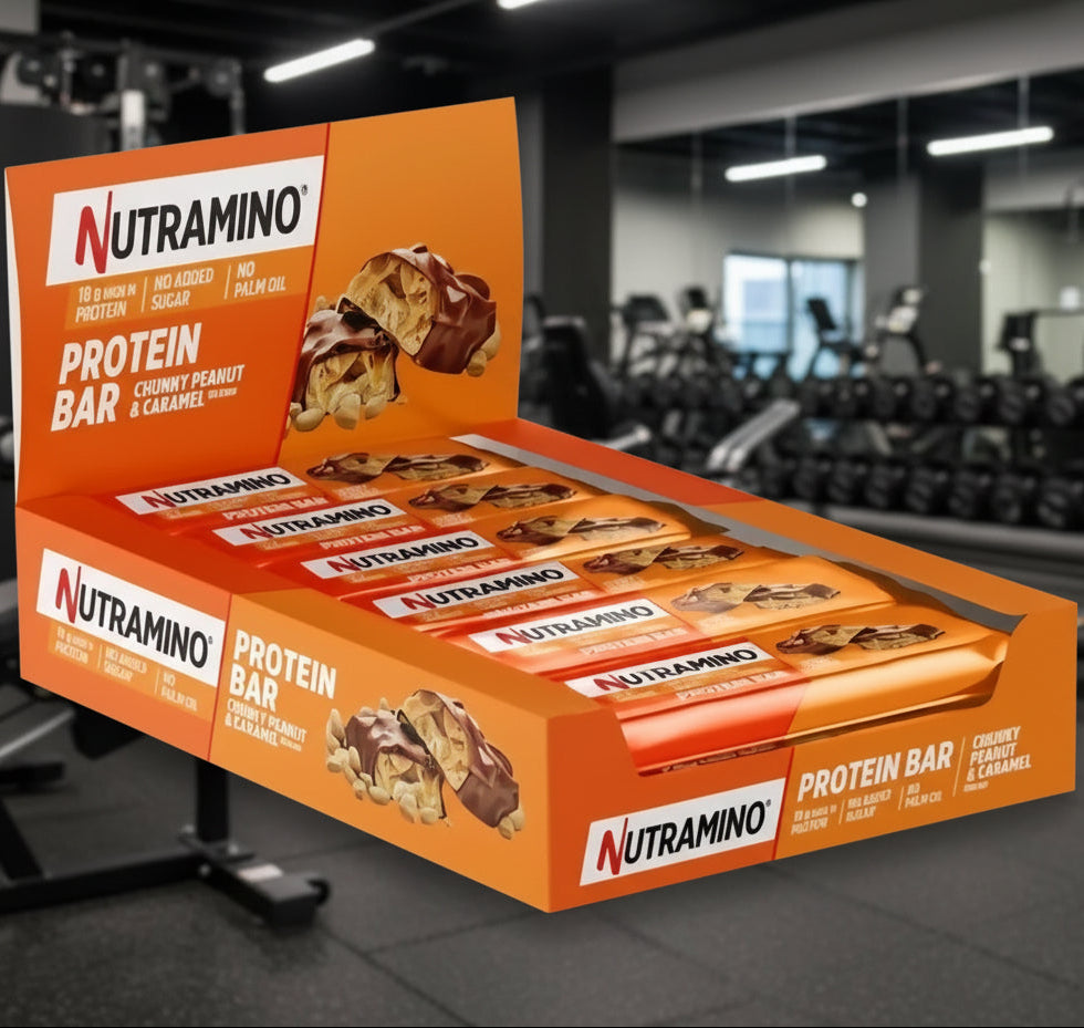 Nutramino Protein Bars – 12-Bar Case (55g) - Peanut Caramel