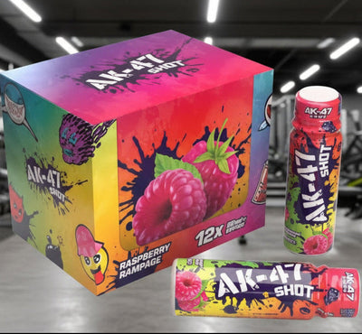 AK-47 Labs Energy Shots – 12-Bottle Case (80ml) - Raspberry Rampage
