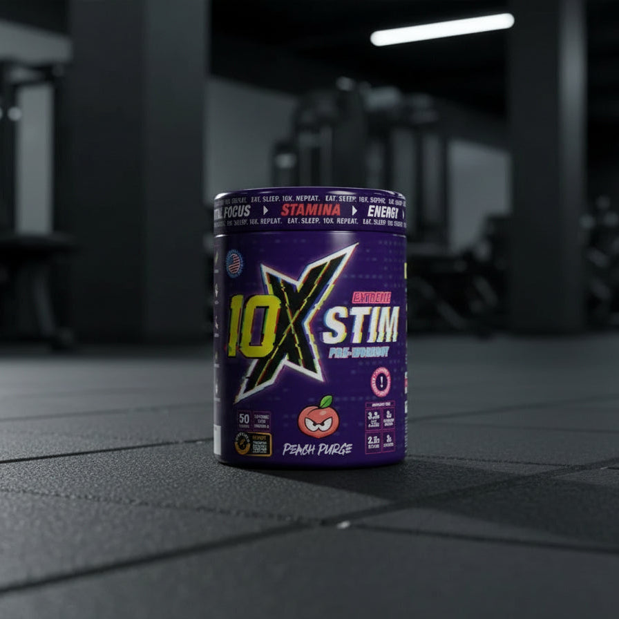10X Athletic STIM Pre-Workout – 600g Tub - Peach Purge