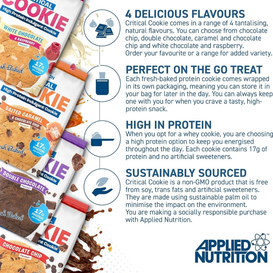 Applied Nutrition Critical Cookies – 12-Cookie Case (85g)
