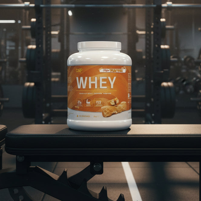 CNP Whey Protein Powder – 2kg Tub - Toffee Yumyum