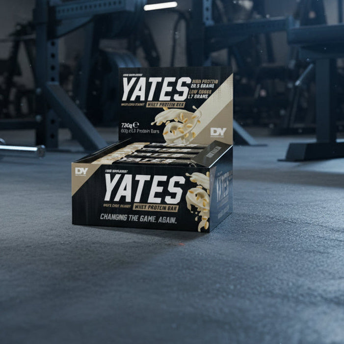 DY Nutrition Yates Protein Bars – 12-Bar Case (60g) - White Choc Peanut