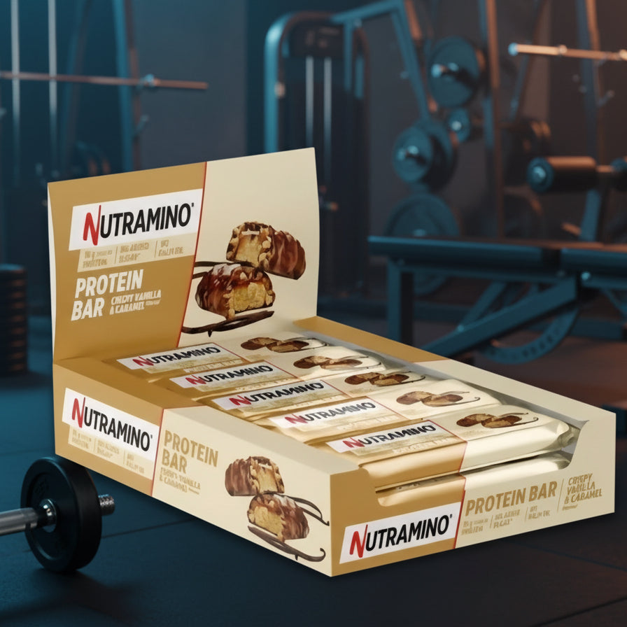 Nutramino Protein Bars – 12-Bar Case (55g) - Vanilla Caramel