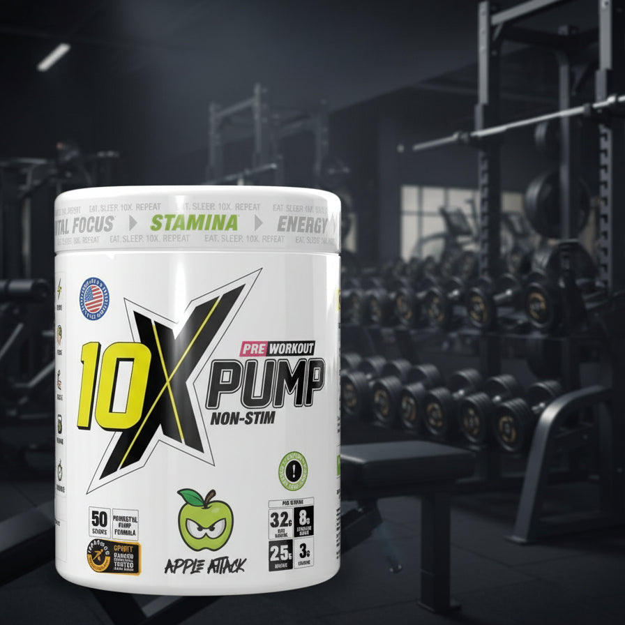 Athletic PUMP Pre-Workout – 10-Tub Case (600g) - Apple Attack