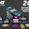 NXT Nutrition beef protein isolate packaging on a dark textured background