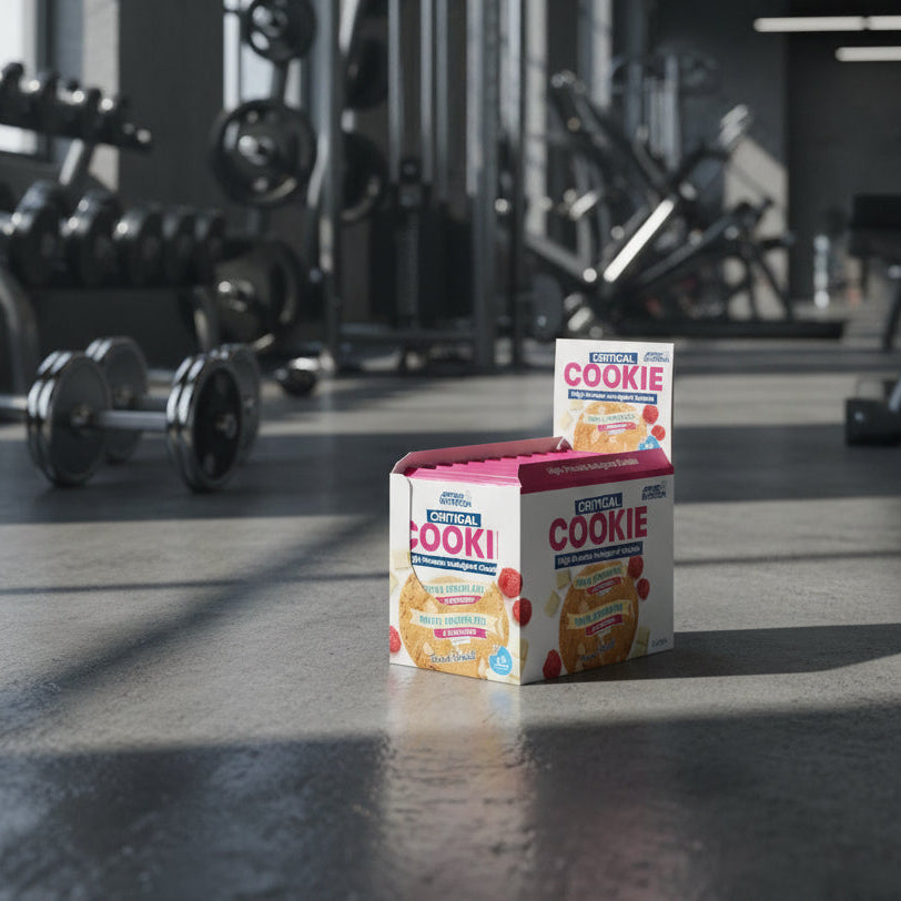 Applied Nutrition Critical Cookies – 12-Cookie Case (85g) - White Choc Raspberry