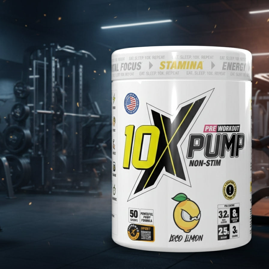 Athletic PUMP Pre-Workout – 10-Tub Case (600g) - Loco Limon