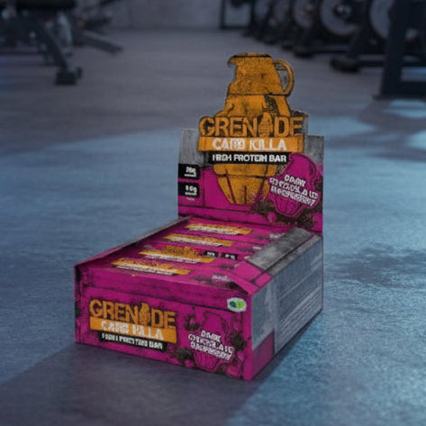 Grenade Protein Bars – 12-Bar Case (60g) - Dark Chocolate Raspberry