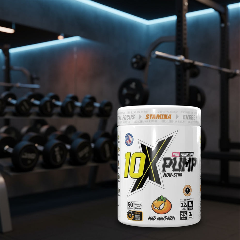 Athletic PUMP Pre-Workout – 10-Tub Case (600g) - Mad Mandarin
