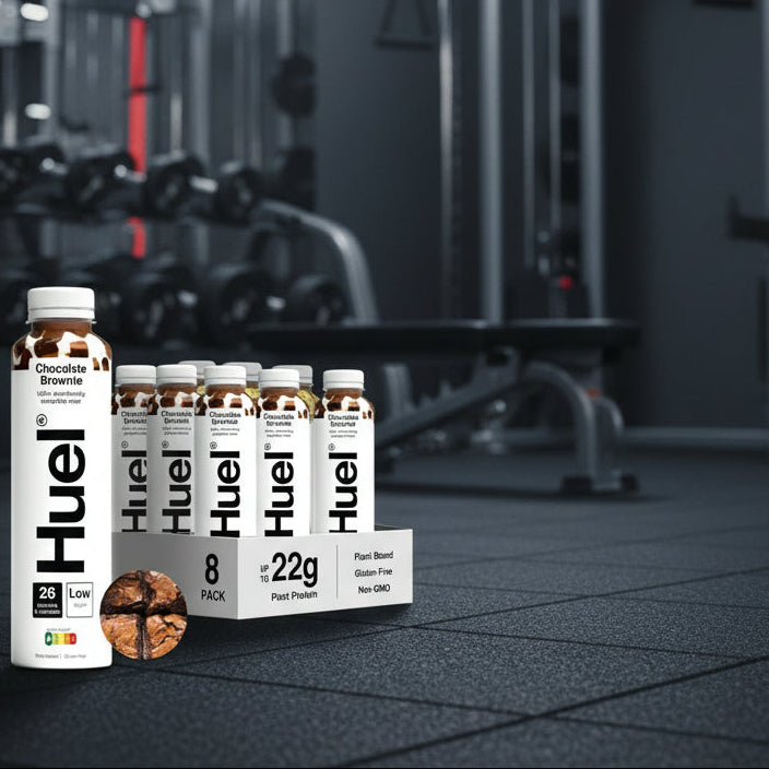 Huel Ready-To-Drink Plant-Based Meal – 8-Bottle Case (500ml) - Chocolate Brownie
