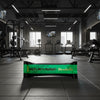 Barebells Hazelnut & Nougat protein bar packaging on a gym background