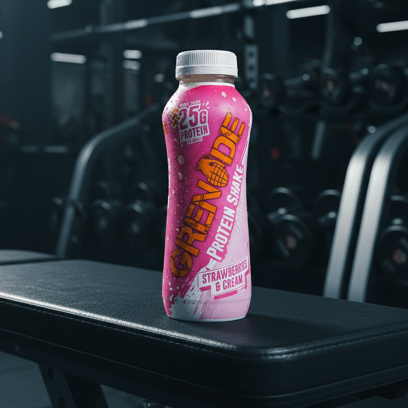 Grenade Protein Shakes – 8-Bottle Case (330ml) - Strawberries & Cream